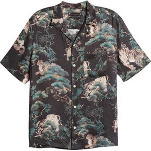 AllSaints Thicket Short Sleeve Button-Up Shirt SZ. M
